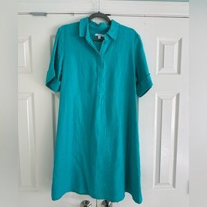 Chico's Vibrant Teal Linen Dress